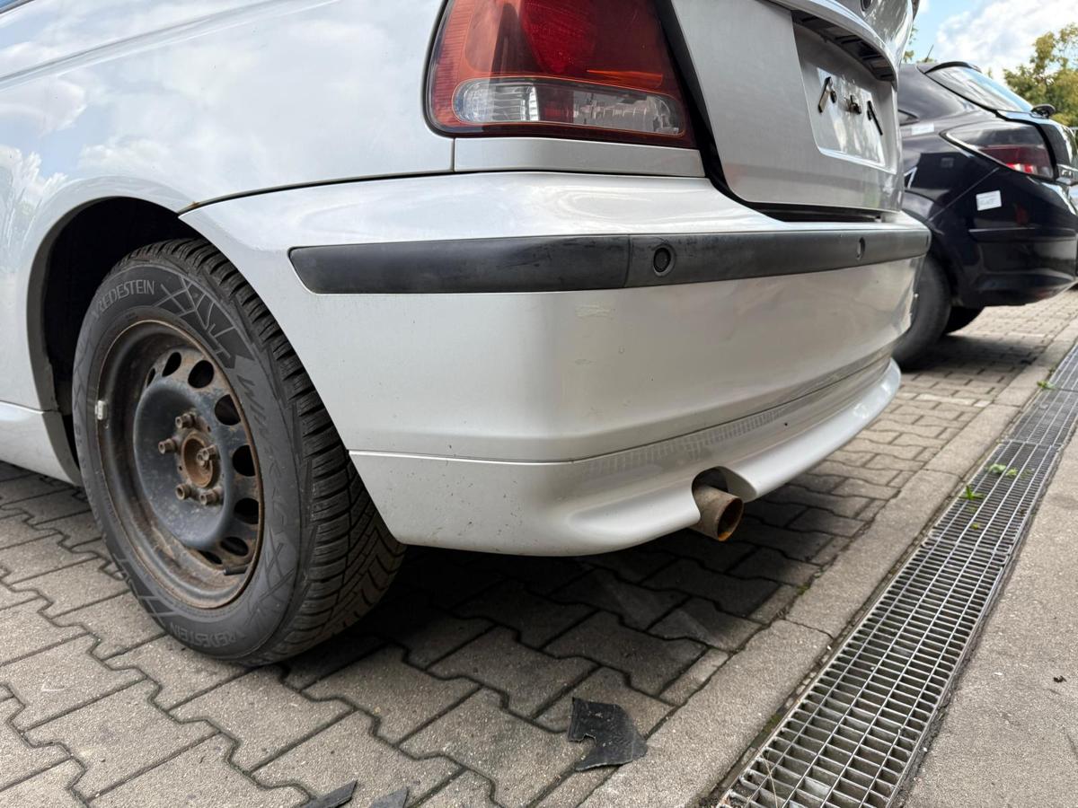 BMW E46 Compact original Stoßstange Stoßfänger hinten 354 Titansilber BJ03